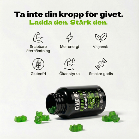 GYMCORE Creatine Monohydrate Gummies - Sour Green Apple