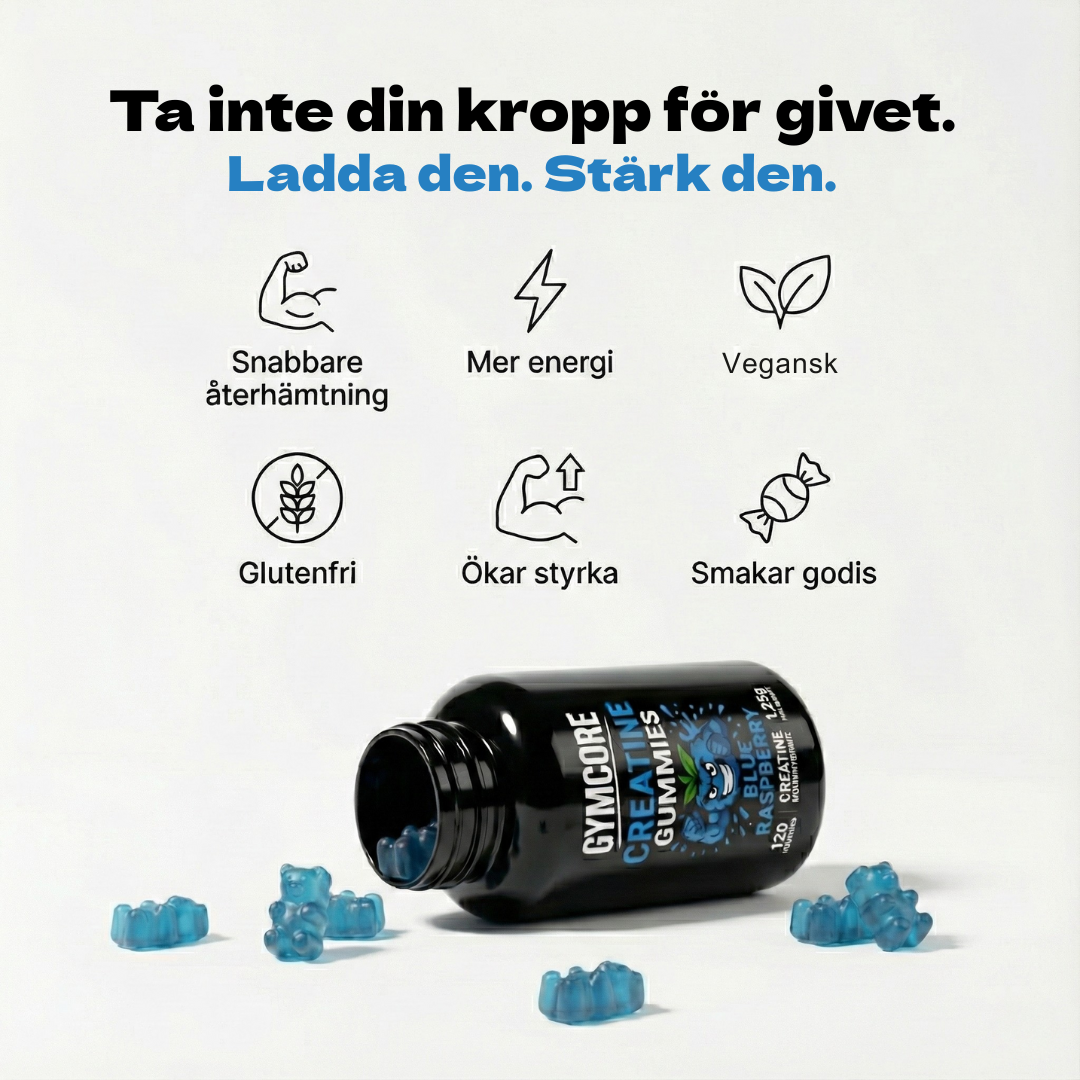 GYMCORE Creatine Monohydrate Gummies - Blue Raspberry
